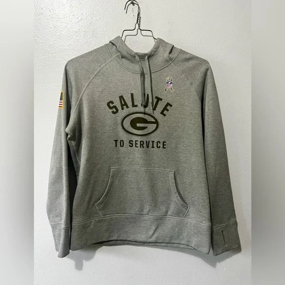 Nike Green Bay Packers Salute to Service Hooded Sweatshirt - Large - Picture 5 of 13